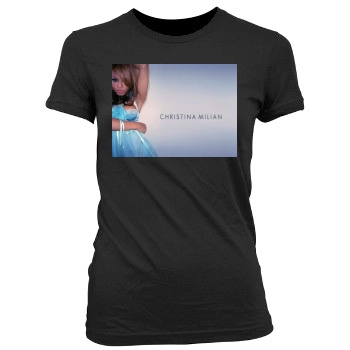 Christina Milian Women's Junior Cut Crewneck T-Shirt