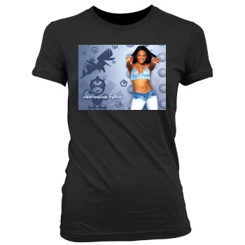 Christina Milian Women's Junior Cut Crewneck T-Shirt