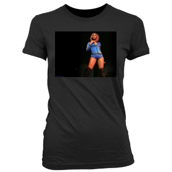 Christina Milian Women's Junior Cut Crewneck T-Shirt