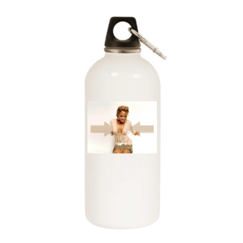 Christina Milian White Water Bottle With Carabiner