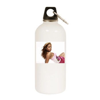 Christina Milian White Water Bottle With Carabiner