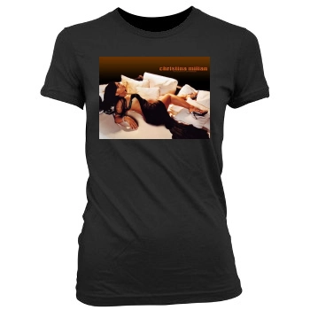 Christina Milian Women's Junior Cut Crewneck T-Shirt