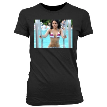 Christina Milian Women's Junior Cut Crewneck T-Shirt