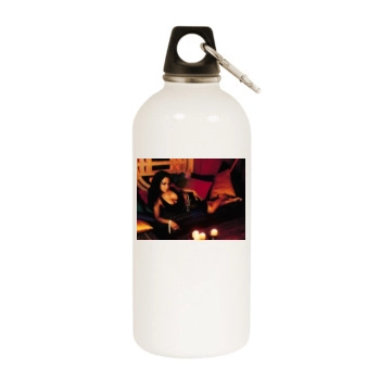 Christina Milian White Water Bottle With Carabiner