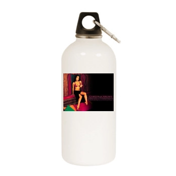 Christina Milian White Water Bottle With Carabiner