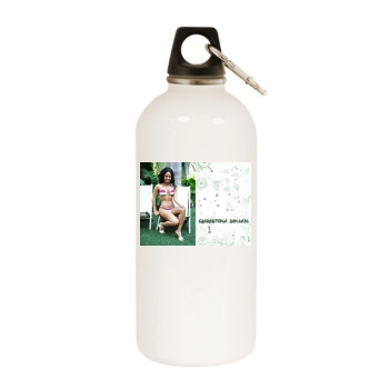 Christina Milian White Water Bottle With Carabiner