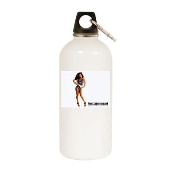 Christina Milian White Water Bottle With Carabiner