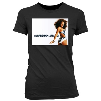 Christina Milian Women's Junior Cut Crewneck T-Shirt