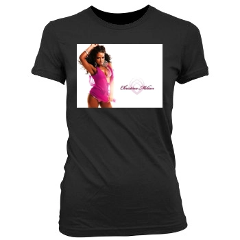 Christina Milian Women's Junior Cut Crewneck T-Shirt