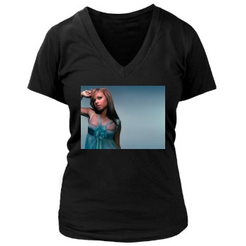 Christina Milian Women's Deep V-Neck TShirt