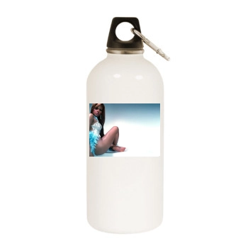 Christina Milian White Water Bottle With Carabiner