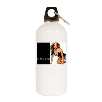 Christina Milian White Water Bottle With Carabiner