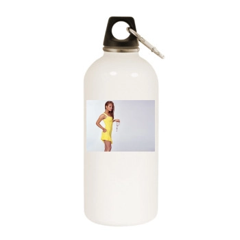 Christina Milian White Water Bottle With Carabiner