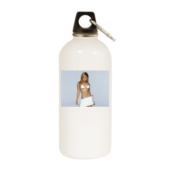 Christina Milian White Water Bottle With Carabiner