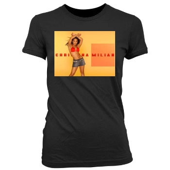 Christina Milian Women's Junior Cut Crewneck T-Shirt