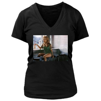 Christina Milian Women's Deep V-Neck TShirt