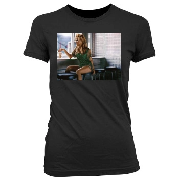 Christina Milian Women's Junior Cut Crewneck T-Shirt