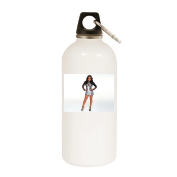 Christina Milian White Water Bottle With Carabiner