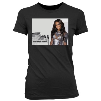 Christina Milian Women's Junior Cut Crewneck T-Shirt