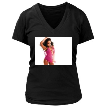 Christina Milian Women's Deep V-Neck TShirt