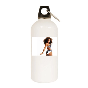 Christina Milian White Water Bottle With Carabiner