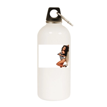 Christina Milian White Water Bottle With Carabiner