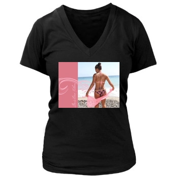 Christina Milian Women's Deep V-Neck TShirt