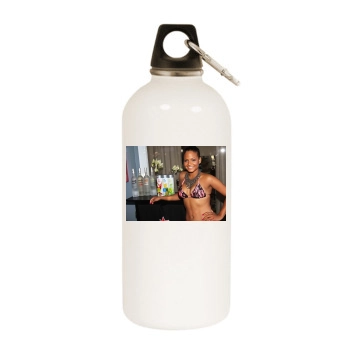 Christina Milian White Water Bottle With Carabiner