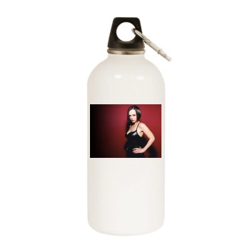 Christina Ricci White Water Bottle With Carabiner