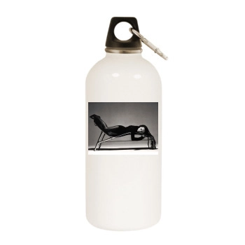 Christina Ricci White Water Bottle With Carabiner