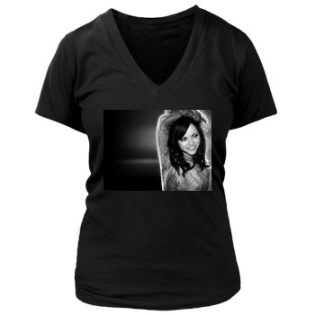 Christina Ricci Women's Deep V-Neck TShirt