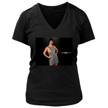 Christina Ricci Women's Deep V-Neck TShirt