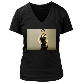 Christina Ricci Women's Deep V-Neck TShirt