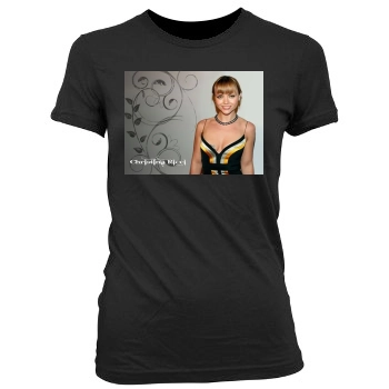 Christina Ricci Women's Junior Cut Crewneck T-Shirt