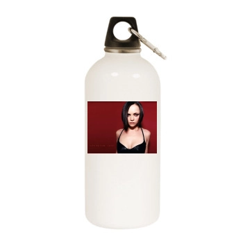 Christina Ricci White Water Bottle With Carabiner