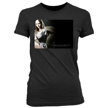 Christina Ricci Women's Junior Cut Crewneck T-Shirt