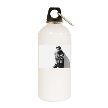 Christina Ricci White Water Bottle With Carabiner