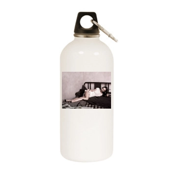 Christina Ricci White Water Bottle With Carabiner