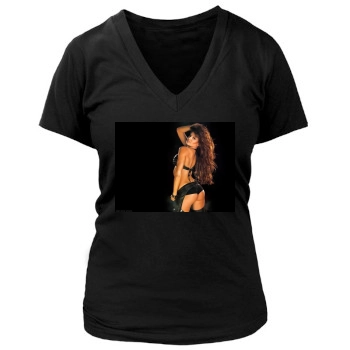 Christy Hemme Women's Deep V-Neck TShirt