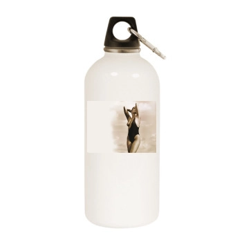 Cindy Crawford White Water Bottle With Carabiner