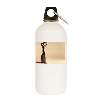 Claire Danes White Water Bottle With Carabiner