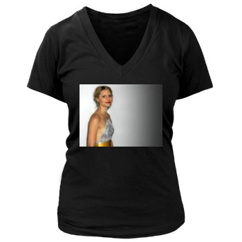 Claire Danes Women's Deep V-Neck TShirt