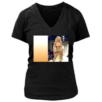 Claudia Schiffer Women's Deep V-Neck TShirt