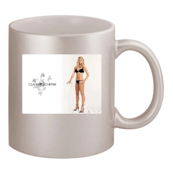 Claudia Schiffer 11oz Metallic Silver Mug