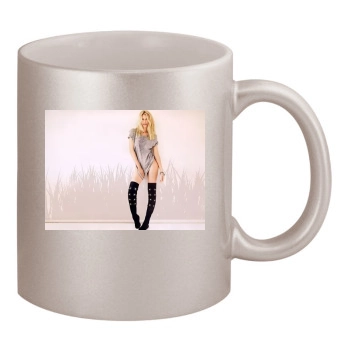 Claudia Schiffer 11oz Metallic Silver Mug