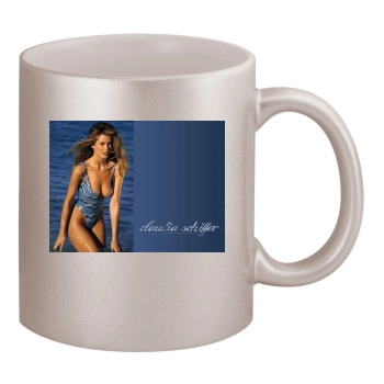 Claudia Schiffer 11oz Metallic Silver Mug