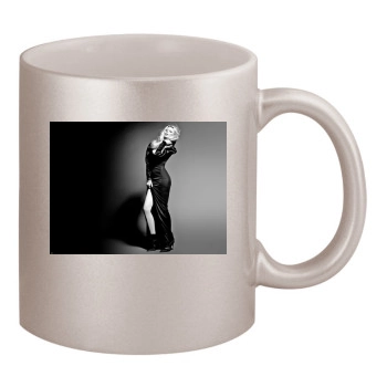 Claudia Schiffer 11oz Metallic Silver Mug