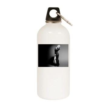 Claudia Schiffer White Water Bottle With Carabiner