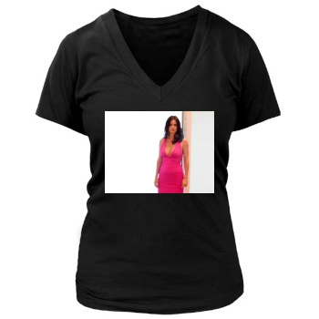 Courteney Cox Women's Deep V-Neck TShirt