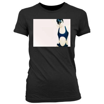 Courteney Cox Women's Junior Cut Crewneck T-Shirt